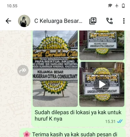 Pengiriman Papan Bunga Duka Cilodong